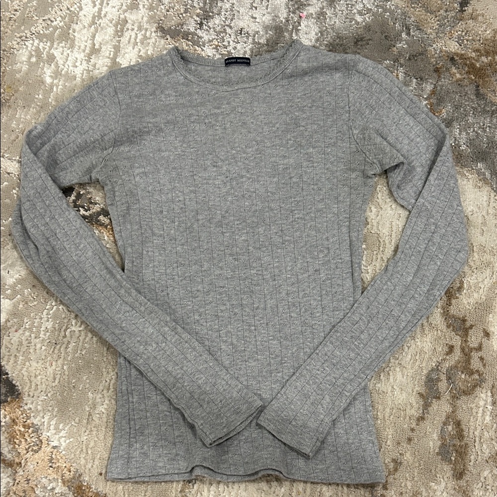 🩷brandy melville gray long sleeve